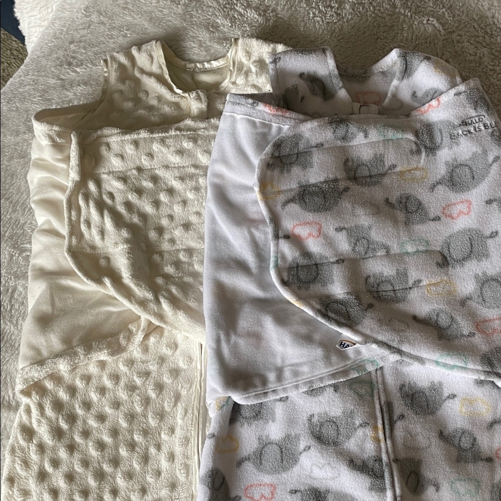Halo Cream and Gray Elephant Kids Pajamas